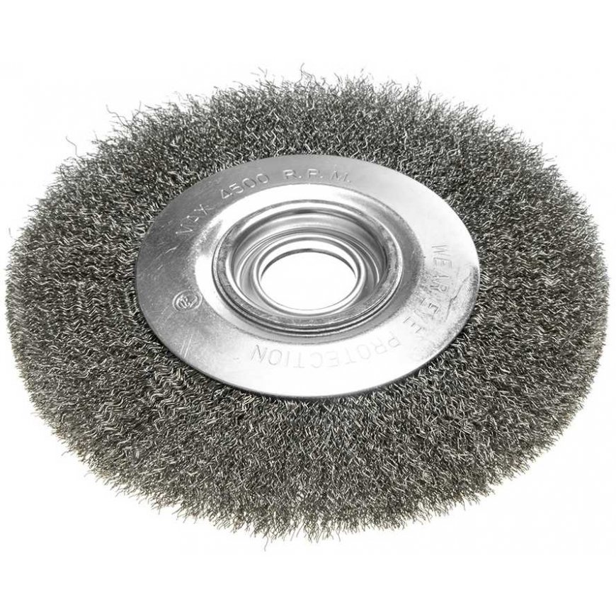 Graphite Wire Brush Disc 200 x 32 mm, crimped wire, steel