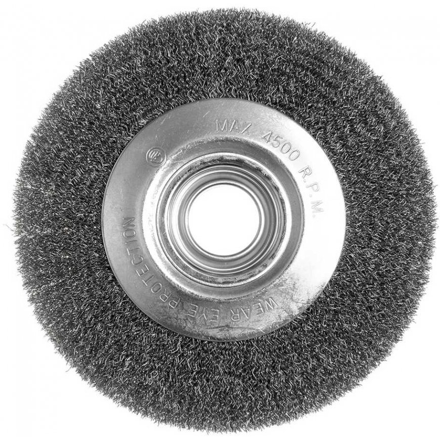 Graphite Wire Brush Disc 200 x 32 mm, crimped wire, steel – 2