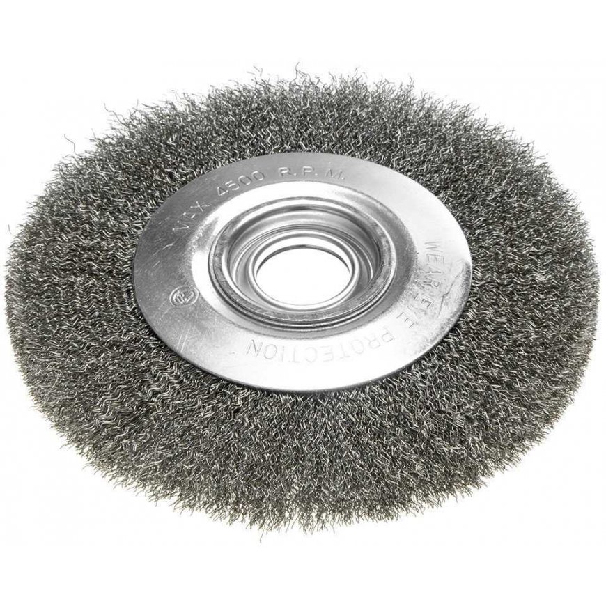 Graphite Wire Brush Disc 200 x 32 mm, crimped wire, steel – 3