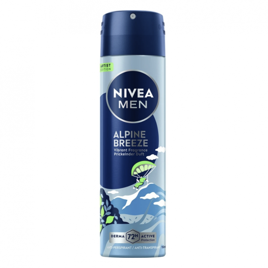 Miesten Alpine Breeze -hienojauhe, antiperspirantti suihkeena – 2