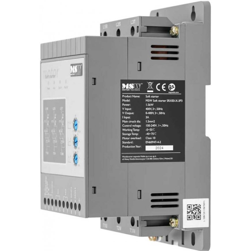 MSW Mīkstā palaišanas ierīce 3 A 1.5 kW 400 / 100-240 V – 3