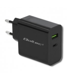 Qoltec 51717 адаптер питания / инвертор Для помещений 42 W Черный