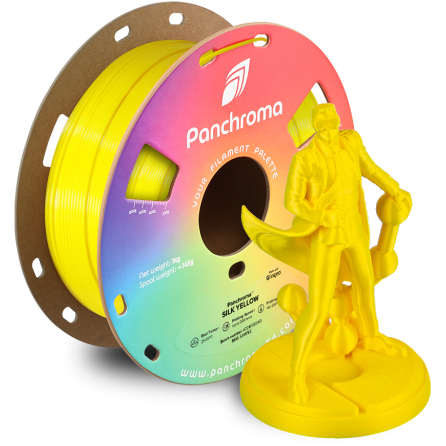 Polymaker Panchroma PLA Silk 1.75mm 1kg - Silk Geltona