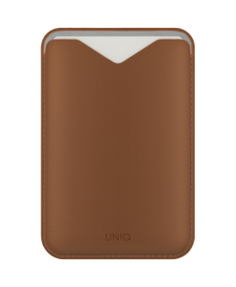 Dėklas Magnetic wallet UNIQ Lyden Evo stand telefon karamell