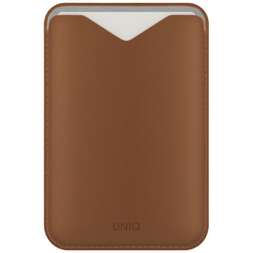 Magnetic wallet case UNIQ Lyden Evo stand phone caramel