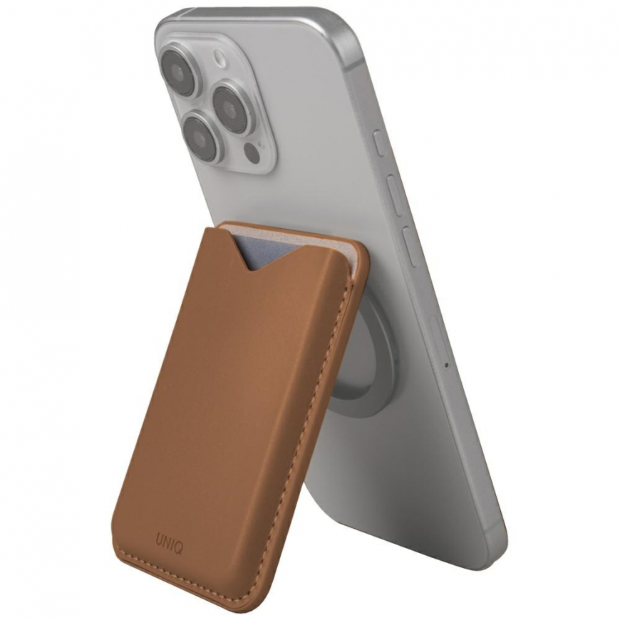 Magnetic wallet case UNIQ Lyden Evo stand phone caramel – 2