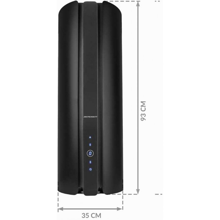 Rippuv lamp Dūmtraukis õhupuhasti 35cm Berdsen must BT-219 – 3