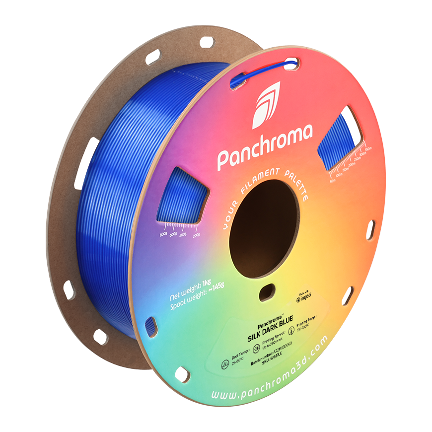 Polymaker Panchroma PLA Šilkas 1,75 mm 1 kg - Šilko Tamsiai Mėlyna