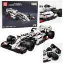 Lean Toys Construction Blocks Racing Car F1 White-Red 1235 pcs Lean Toys Construction Blocks Racing Car F1 White-Red 1235 pcs