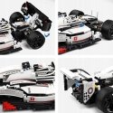 Lean Toys Konstruktsiooniplokid F1 Võidusõiduauto Valge-Punane 1235 tk.