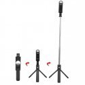 Riff K10-S Universal wireless selfie stick (expand 70cm) with Tripod / Mirror / Led light / Shutter button Black Riff K10-S Universal wireless selfie stick (expand 70cm) with Tripod / Mirror / Led light / Shutter button Black