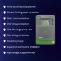 Qoltec Solar charge controller MPPT with temperature sensor 10A | 12V / 24V | LCD | 2 x USB | Bluetooth | APP | GEL | LiFePO4 Qoltec Solar charge controller MPPT with temperature sensor 10A | 12V / 24V | LCD | 2 x USB | Bluetooth | APP | GEL | LiFePO4