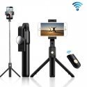 Riff K10-S Universal wireless selfie stick (expand 70cm) with Tripod / Mirror / Led light / Shutter button Black Riff K10-S Universal wireless selfie stick (expand 70cm) with Tripod / Mirror / Led light / Shutter button Black