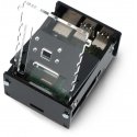 Gravlaser Raspberry Pi 4B korpus koos reguleeritava kaamera hoidjaga - must
