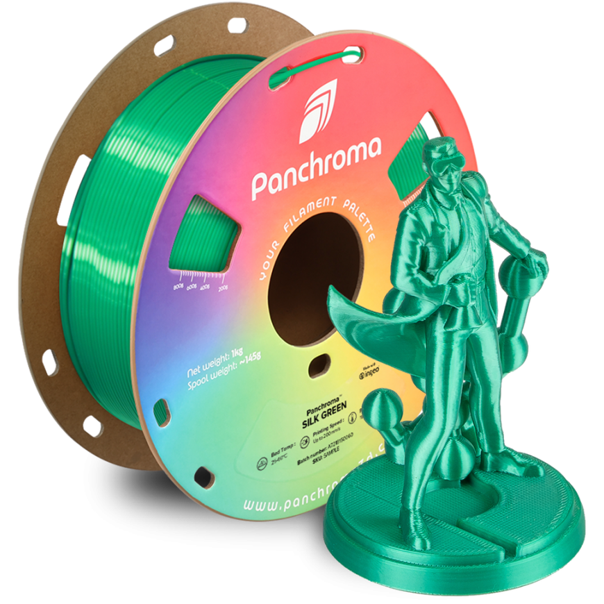 Polymaker Panchroma PLA Silk 1.75mm 1kg - Siidine Roheline