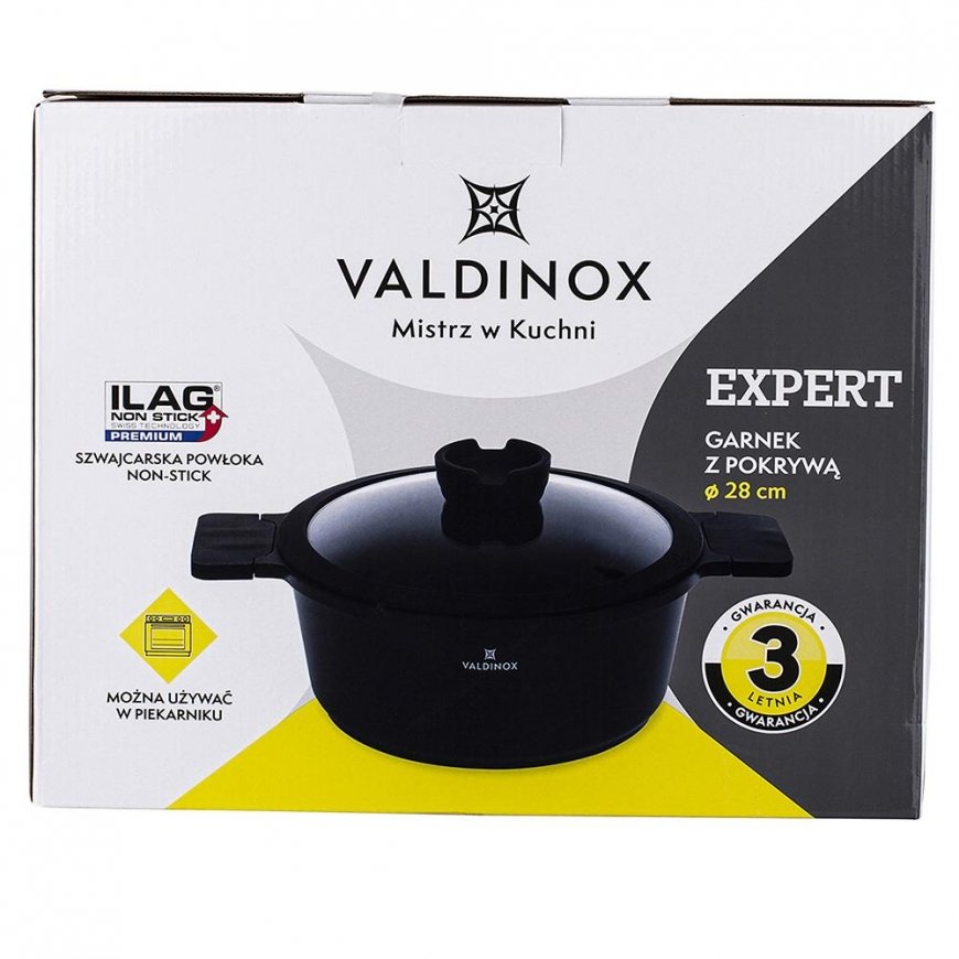 Valdinox Expert katls 28 cm ar vāku 6,0 l – 4