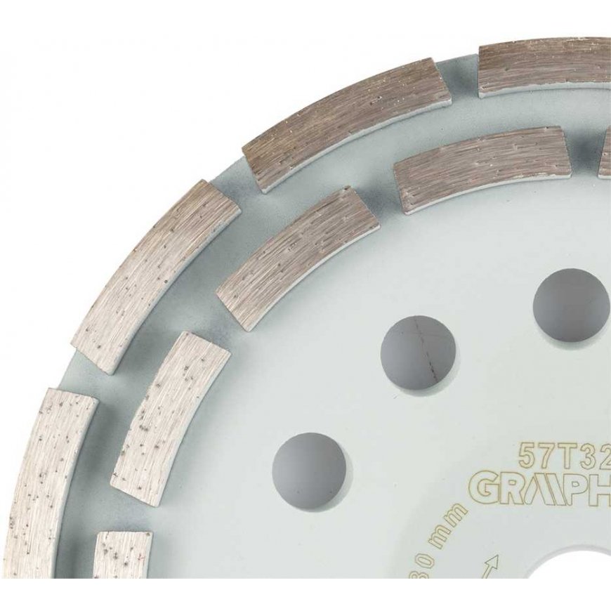 Graphite Diamond Grinding Disc, 2 segments, 180 x 22.2 mm, dry – 3
