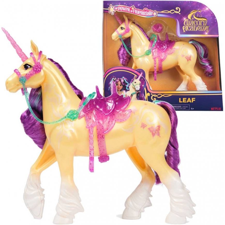 Unicorn Academy set Unicorn Leaf figurine + unicorn accessories Academy