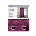 Yöverho renkailla AmeliaHome VELVET 140X245 cm, 1 kpl, väri: luumun Yöverho renkailla AmeliaHome VELVET 140X245 cm, 1 kpl, väri: luumun