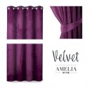 Nakts aizkars ar gredzeniem AmeliaHome VELVET 140X245 cm, 1 gab., krāsa: plūme Nakts aizkars ar gredzeniem AmeliaHome VELVET 140X245 cm, 1 gab., krāsa: plūme