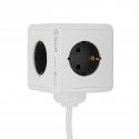 Tellur Power Cube Extended, Strāvas slēdzis ar 4 kontaktligzdām + 2xUSB portiem, 1.5m balts kabelis Tellur Power Cube Extended, Strāvas slēdzis ar 4 kontaktligzdām + 2xUSB portiem, 1.5m balts kabelis