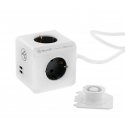 Tellur Power Cube Extended, Strāvas slēdzis ar 4 kontaktligzdām + 2xUSB portiem, 1.5m balts kabelis Tellur Power Cube Extended, Strāvas slēdzis ar 4 kontaktligzdām + 2xUSB portiem, 1.5m balts kabelis