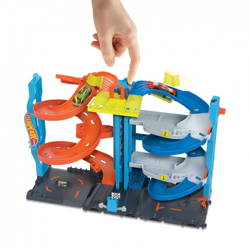 Hot Wheels City Transforming Race Tower, lelupakkaus – 4