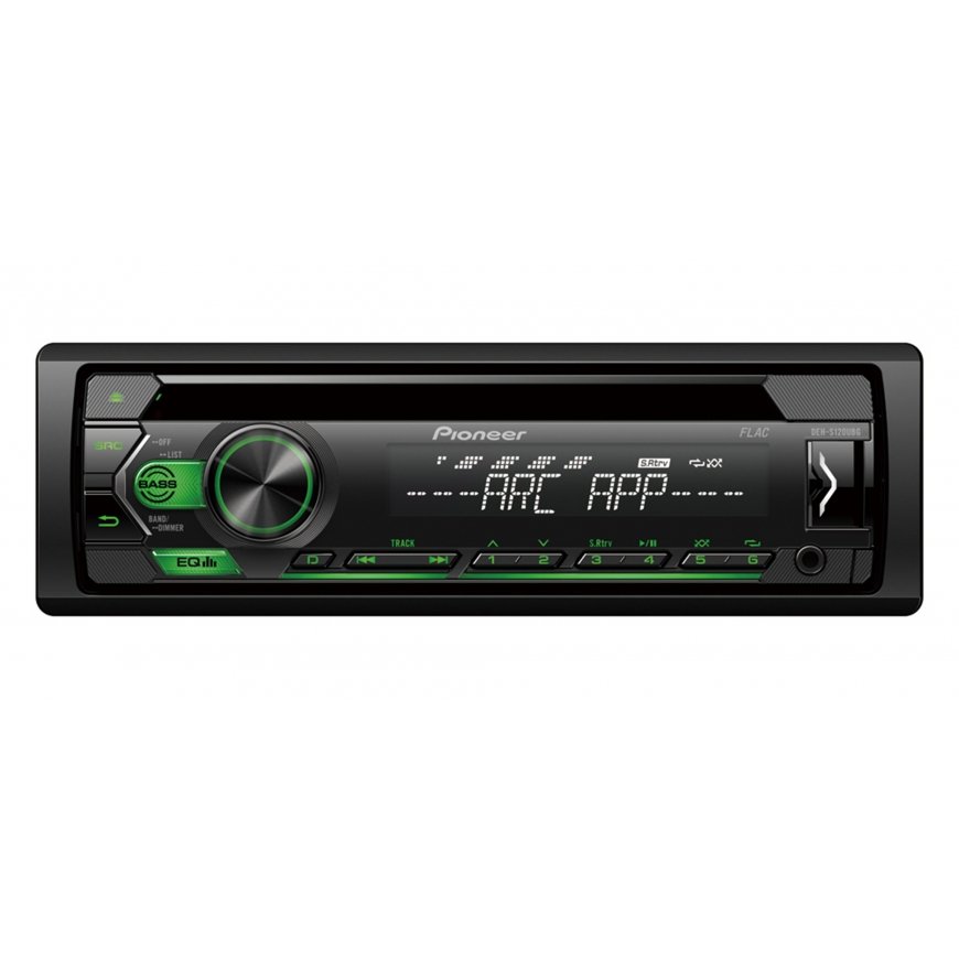 Pioneer DEH-S120UBG auto audio-video uztvērējs Melns