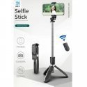 Riff L02 Universal wireless selfie stick (expand 100cm) with Tripod / Shutter button Black Riff L02 Universal wireless selfie stick (expand 100cm) with Tripod / Shutter button Black
