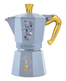 Bialetti Bridgerton Mokas kafijas katliņš Melns, Zils, Zelts, Dzeltens