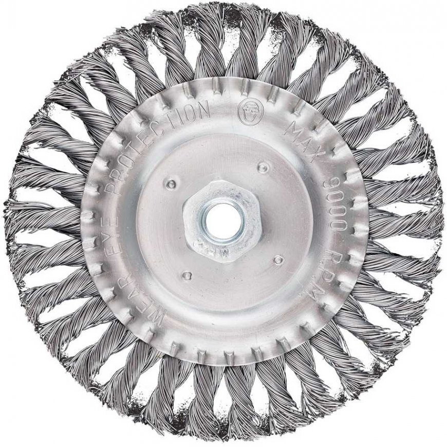 Graphite Multi-wire disc brush 150 mm, twisted wire, steel, M14