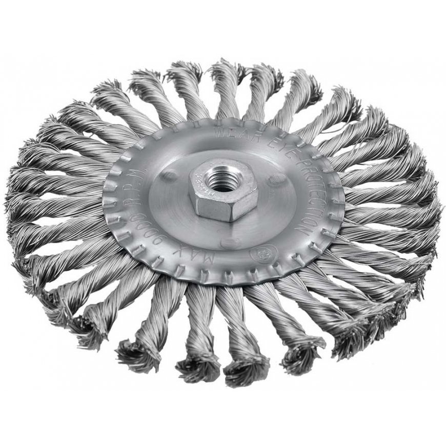 Graphite Multi-wire disc brush 150 mm, twisted wire, steel, M14 – 2