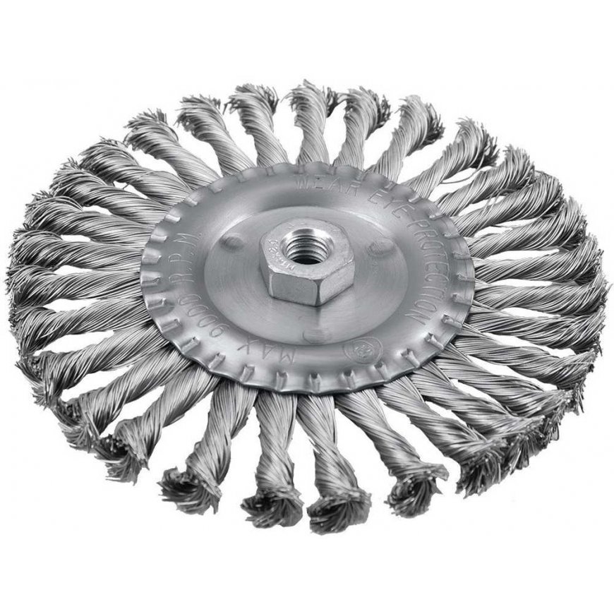 Grafīta daudzslāņu disku birste 150 mm, savīti stieple, tērauds, M14 – 3