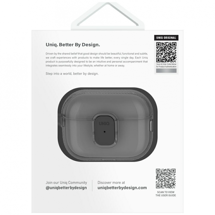Case UNIQ Glase Pro for AirPods Pro 2 Lock Case smoke – 3