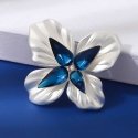 Troli Original brooch with blue crystals "Flower" silver Troli Original brooch with blue crystals "Flower" silver