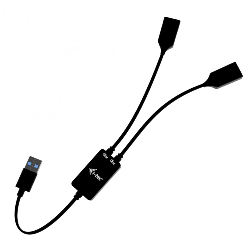 i-tec USB-A Cable HUB 2 port (2x USB-A) USB kabelis USB 3.2 Gen 1 (3.1 Gen 1) 0,1 m USB A 2 x USB A 