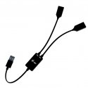 i-tec USB-A Cable HUB 2 port (2x USB-A) USB-kaabel USB 3.2 Gen 1 (3.1 Gen 1) 0,1 m USB A 2 x USB A M