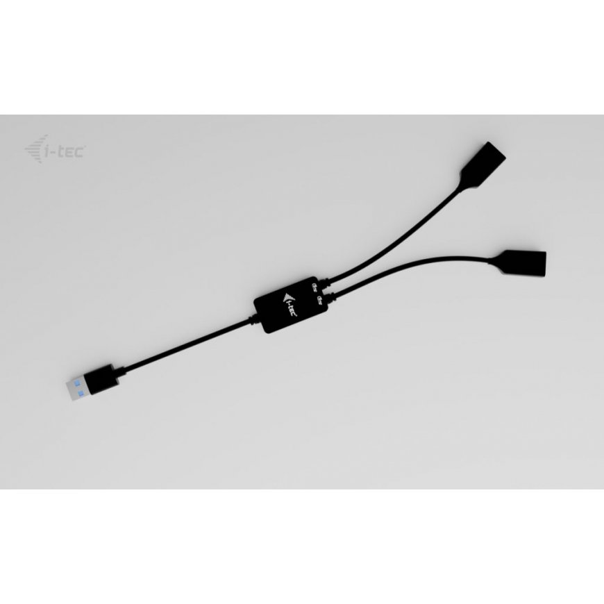 i-tec USB-A Cable HUB 2 port (2x USB-A) USB-kaapeli USB 3.2 Gen 1 (3.1 Gen 1) 0,1 m USB A 2 x USB A – 2