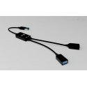 i-tec USB-A Cable HUB 2 port (2x USB-A) USB-kaabel USB 3.2 Gen 1 (3.1 Gen 1) 0,1 m USB A 2 x USB A M