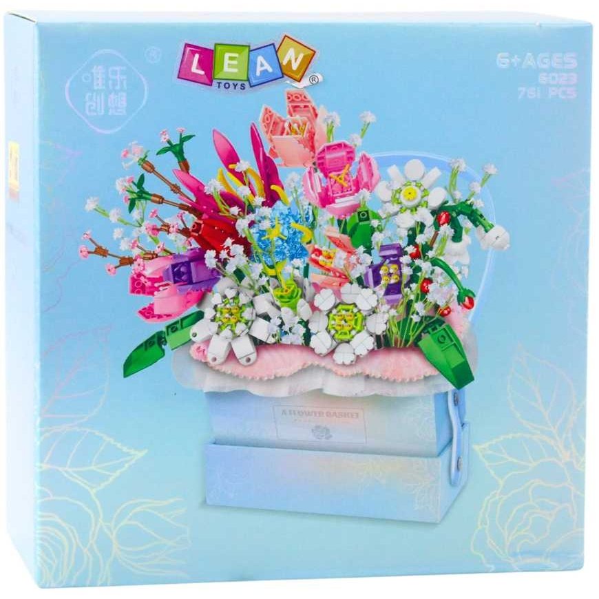 Lean Toys Constructor "Flower Bouquet" with LED lighting, 761 pieces – 3