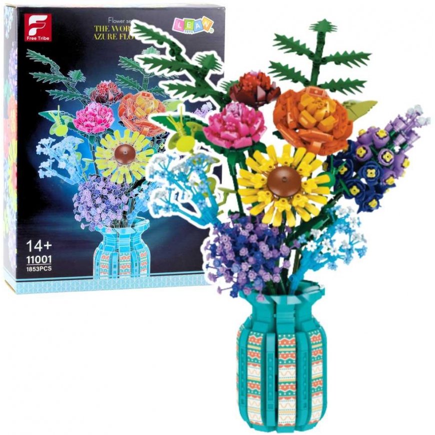 Lean Toys Constructor Flower Bouquet in a Vase 1853 pcs.