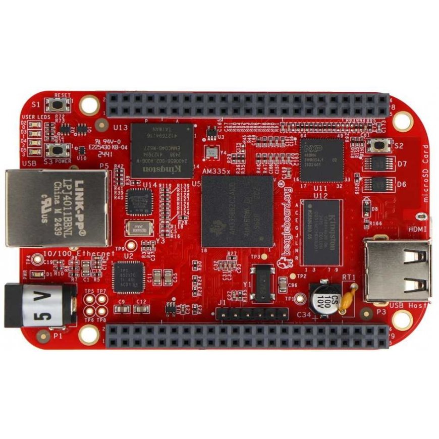 BeagleBone Juodas Industrial – ARM Cortex A8 1 GHz arendusplaat – 512 MB RAM + 4 GB eMMC – 2