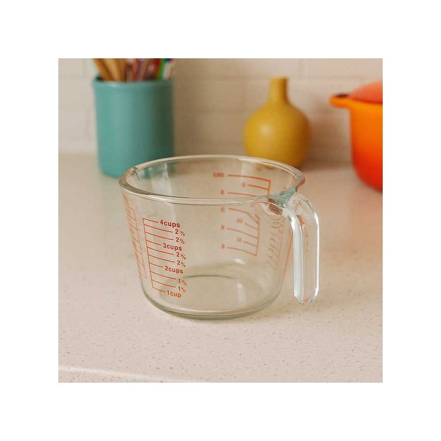 Puikus Houseware LUNU stiklinis virtuvės matavimo puodelis, 1 l – 2