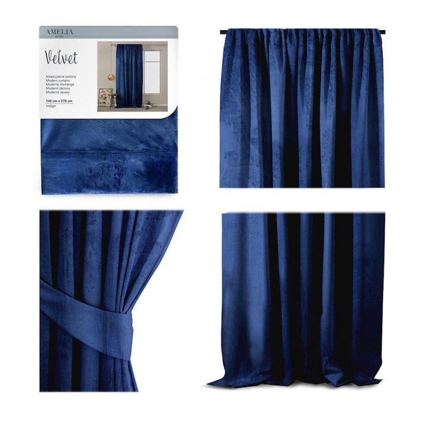 AmeliaHome Naktīte aizkars AmeliaHome VELVET 140X270