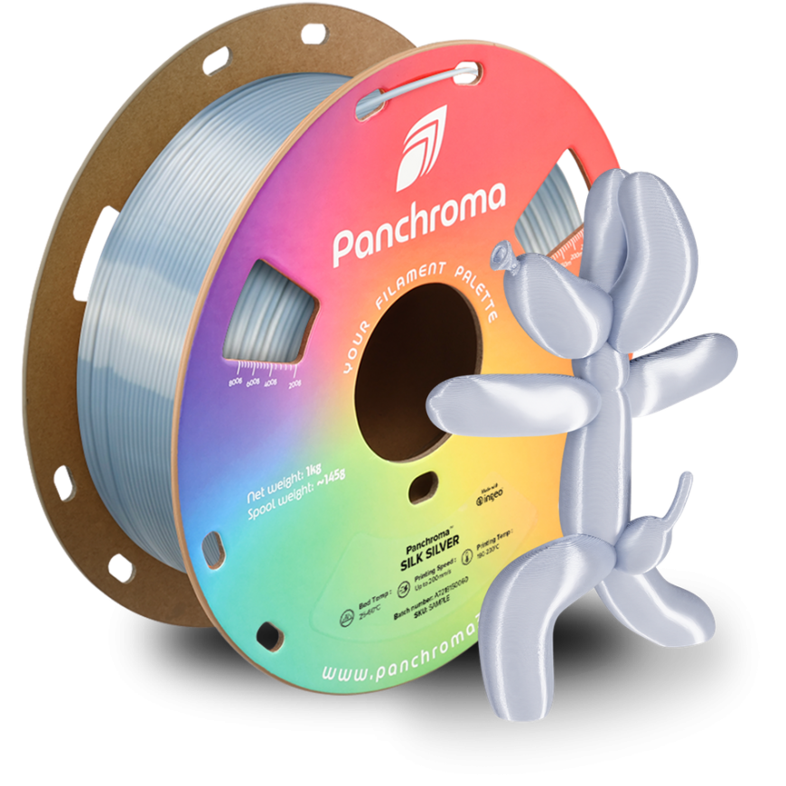 Polymaker Panchroma PLA Silk 1.75mm 1kg - Silk Silver – 3