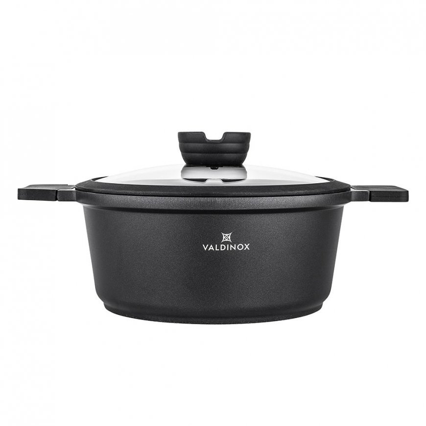 Valdinox Expert puodas 24 cm su dangčiu 4,5 l