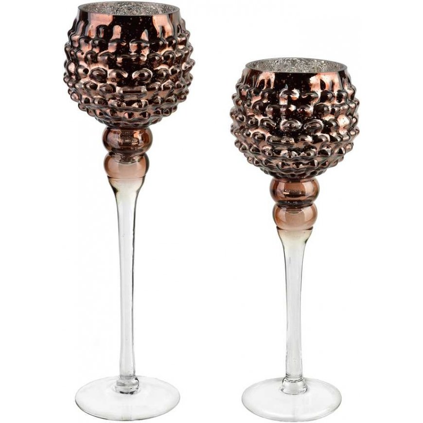 Lumarko Mondex vuodesta 1986 DONNA kynttilänjalka „Chalice“, 13 x 40 cm – 2