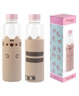 Pusheen-lasillinen juomapullo