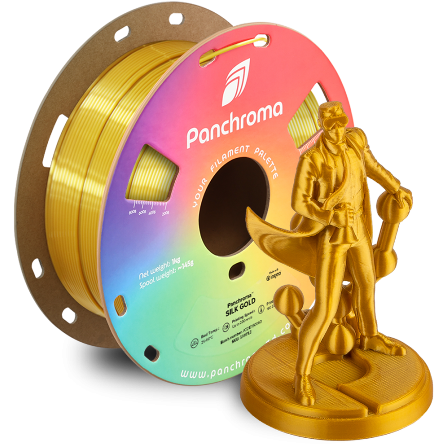 Polymaker Panchroma PLA Silk 1.75мм 1кг - Шелк Золото