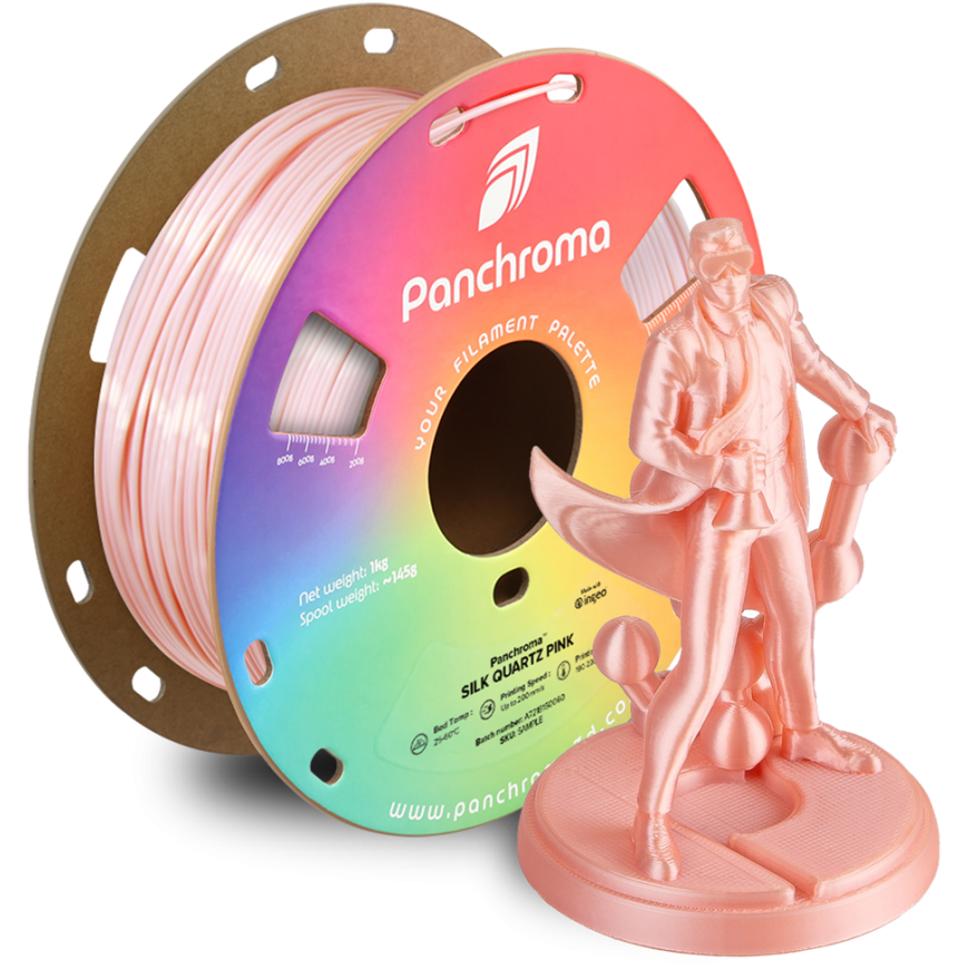 Polymaker Panchroma PLA Silk 1.75mm 1kg - Zīda kvarca rozā